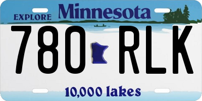 MN license plate 780RLK