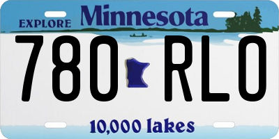 MN license plate 780RLO