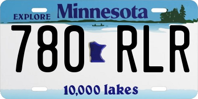 MN license plate 780RLR