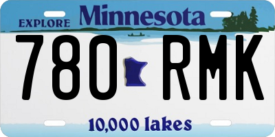 MN license plate 780RMK