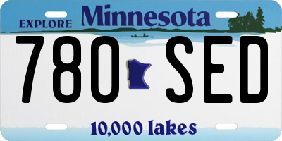 MN license plate 780SED