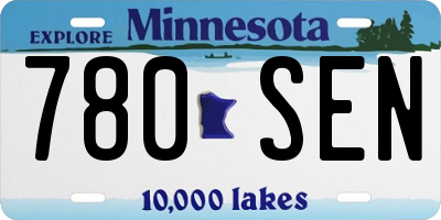 MN license plate 780SEN