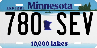 MN license plate 780SEV