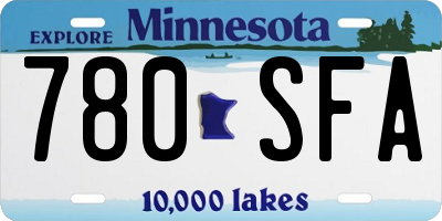MN license plate 780SFA