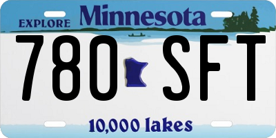 MN license plate 780SFT
