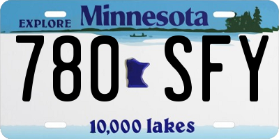 MN license plate 780SFY