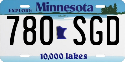MN license plate 780SGD