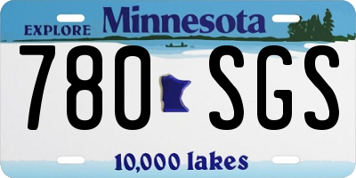 MN license plate 780SGS