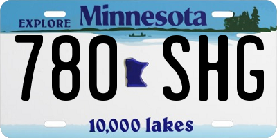 MN license plate 780SHG