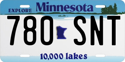 MN license plate 780SNT