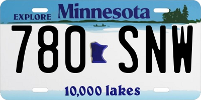 MN license plate 780SNW