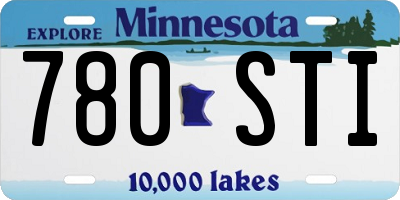 MN license plate 780STI