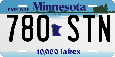 MN license plate 780STN