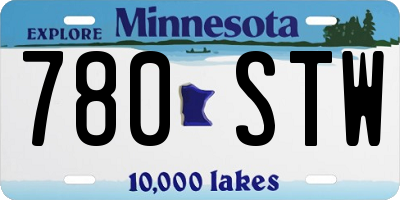 MN license plate 780STW
