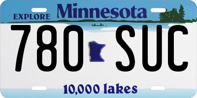 MN license plate 780SUC