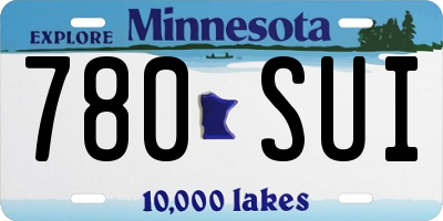 MN license plate 780SUI