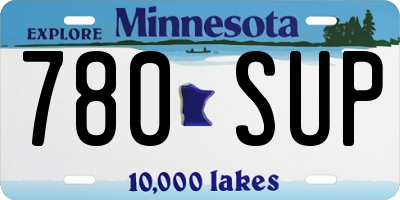 MN license plate 780SUP