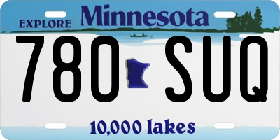MN license plate 780SUQ