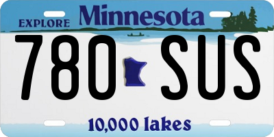 MN license plate 780SUS