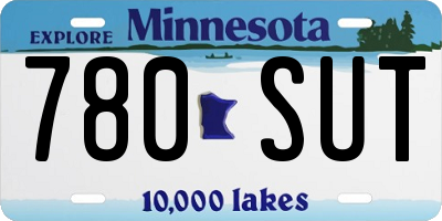 MN license plate 780SUT