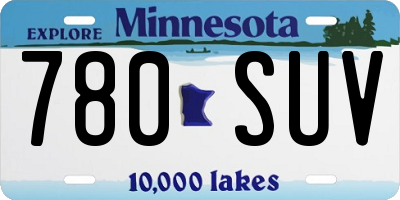 MN license plate 780SUV