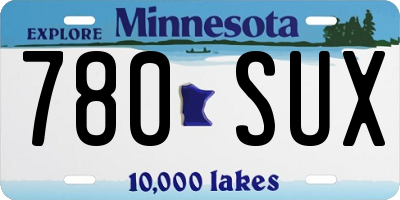 MN license plate 780SUX