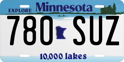 MN license plate 780SUZ