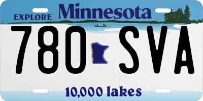 MN license plate 780SVA