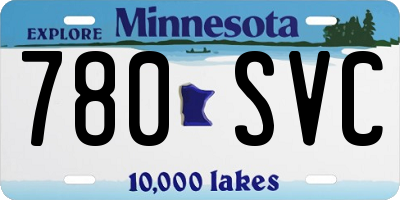 MN license plate 780SVC