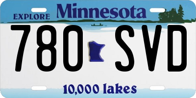 MN license plate 780SVD
