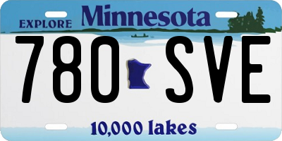 MN license plate 780SVE