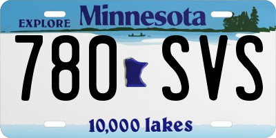MN license plate 780SVS