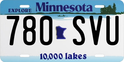 MN license plate 780SVU