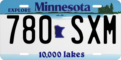 MN license plate 780SXM