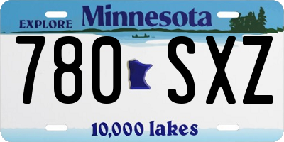 MN license plate 780SXZ