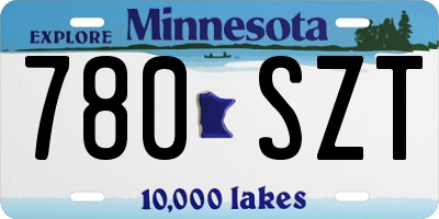 MN license plate 780SZT