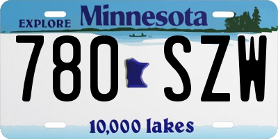 MN license plate 780SZW