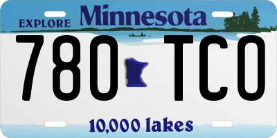MN license plate 780TCO