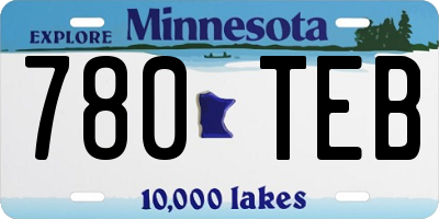 MN license plate 780TEB