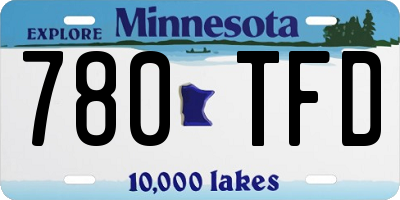 MN license plate 780TFD