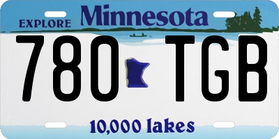 MN license plate 780TGB
