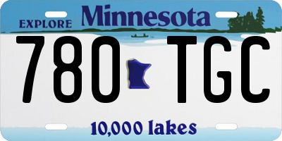 MN license plate 780TGC