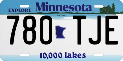 MN license plate 780TJE