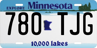 MN license plate 780TJG