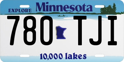 MN license plate 780TJI