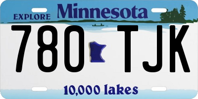 MN license plate 780TJK