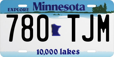 MN license plate 780TJM