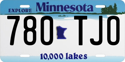 MN license plate 780TJO