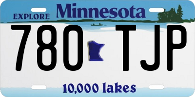 MN license plate 780TJP