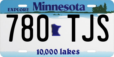 MN license plate 780TJS